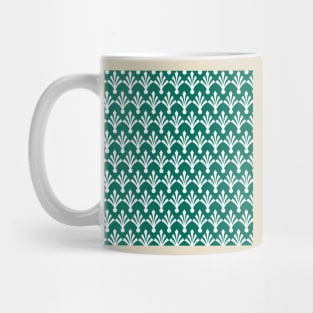 Green diamond shaped motif pattern Mug